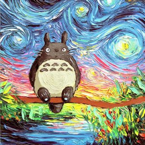 DIY 5D Diamond Painting Full Drill, My Neighbor Totoro Starry Sky 40x40cm Diamond Art Mosaic Crafts Embroidery Kits (Totoro)