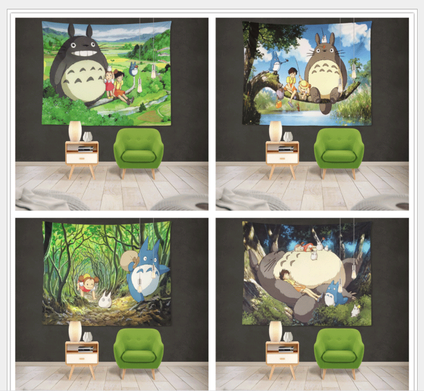 My Neighbor Totoro Tapestry Wall Hanging Art Print Mural Tapestry -T2 - Image 2