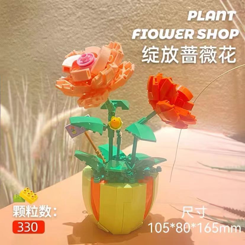 Flower Diary - Nano Blocks Mini Bricks Flower Bouquet Building Sets, Artificial Flowers Kit - Image 5