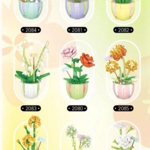 Flower Diary - Nano Blocks Mini Bricks Flower Bouquet Building Sets, Artificial Flowers Kit