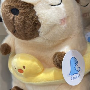 Capybara with Duck Swim Ring Plush – 30cm