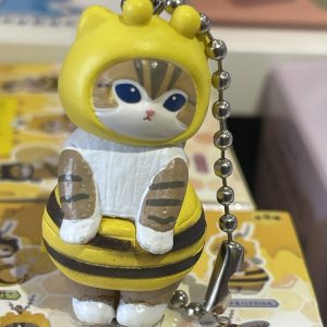 Mofusand Honey Bee Cat Keychain
